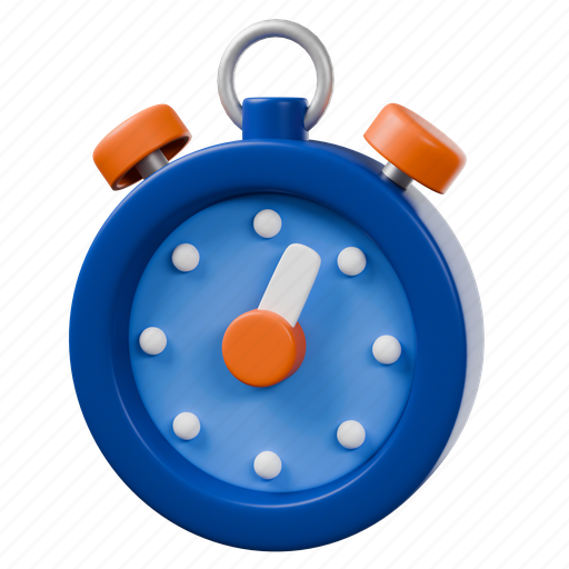 Stop, watch, timer, stopwatch, clock, second, alarm 3D illustration - Download on Iconfinder