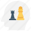 chess, chess pawn, chess rook, chess tower, strategy 