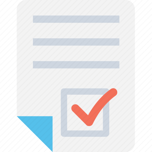 Approved, check mark, document, file accepted, task complete icon - Download on Iconfinder