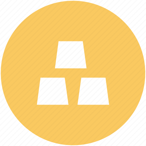 Blocks, cubes, gold, gold bar, gold biscuits, gold bricks, gold ingot icon - Download on Iconfinder