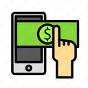 dollar, ipad, mobile, money, phone, tablet, value