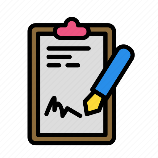 Doc, official, pencil, sign, signature icon - Download on Iconfinder