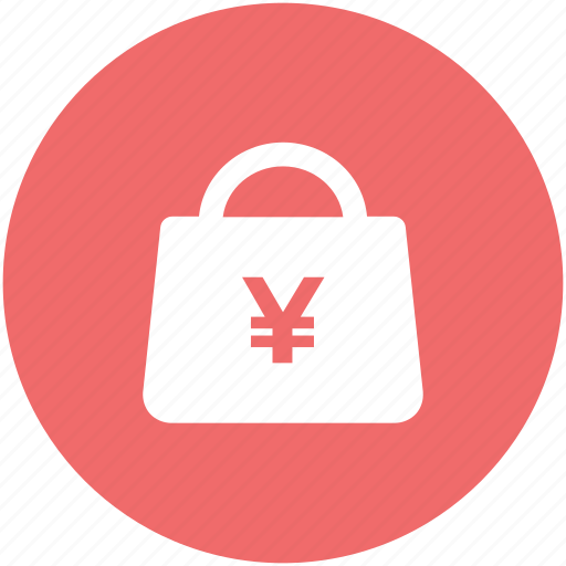 Shopper bag, shopping bag, tote bag, yen sign, yen tote icon - Download on Iconfinder