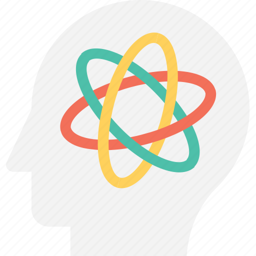 Atom, brain, head, mind, science icon - Download on Iconfinder