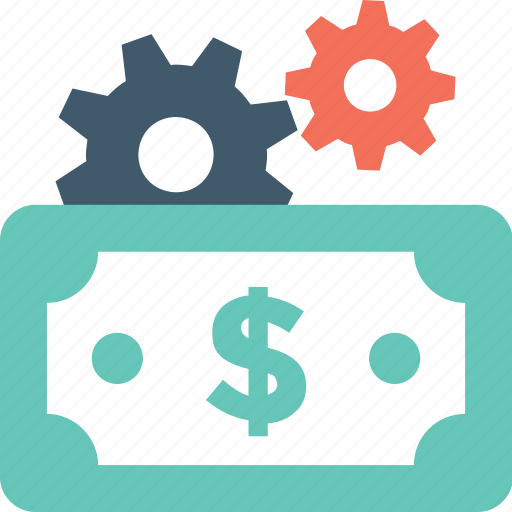 Banking, banknotes, cog, currency, money icon - Download on Iconfinder
