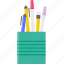 pen, pencil, pencil case, study 