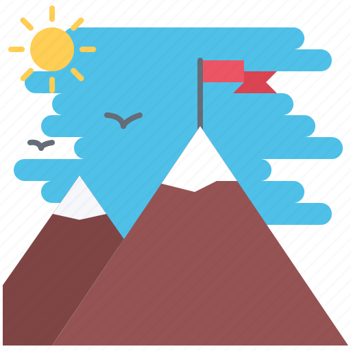 Business, flag, job, mountain, office, success, work icon - Download on Iconfinder