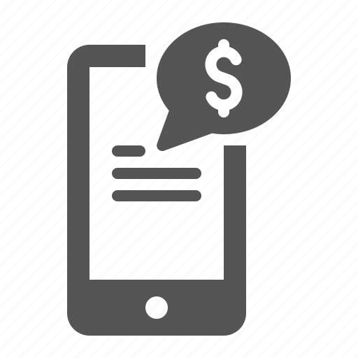Dollar, finance, message, mobile, money, phone icon - Download on Iconfinder
