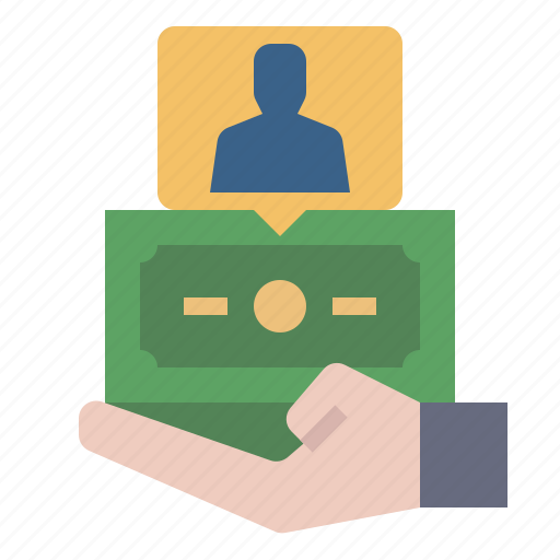 Donation, employee, liability, money, payment, salary, wage icon - Download on Iconfinder