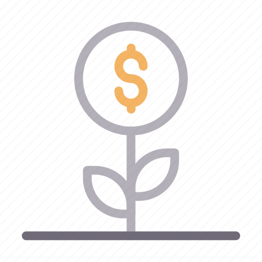 Dollar, growth, increase, money, plant icon - Download on Iconfinder