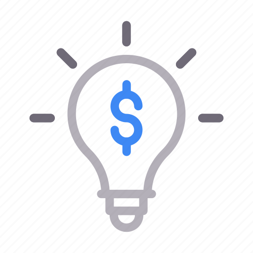 Bulb, creative, dollar, idea, lamp icon - Download on Iconfinder