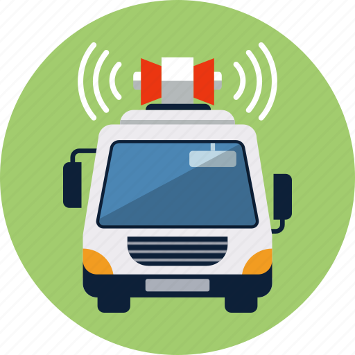 Amplifier, commerce, logistic, loudspeaker, publicity, truck, van icon - Download on Iconfinder