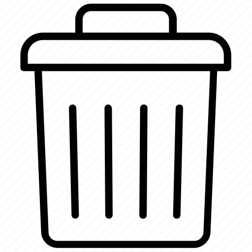 Delete dustbin, recycle, recycle bin, rubbish bin, trash bin icon - Download on Iconfinder