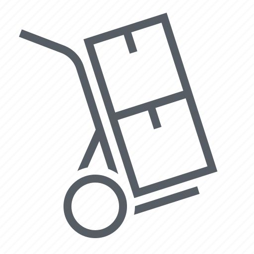 Box, cart, logistics, package, reatil, trolley icon - Download on Iconfinder