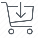 add, arrow, buy, cart, commerce, e, shopping