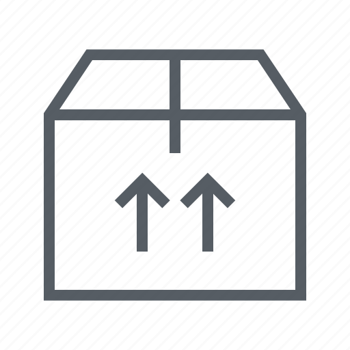 Box, carton, moving, product, shipping, this side up icon - Download on Iconfinder