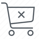 buy, cart, commerce, delete, e, remove, shopping 