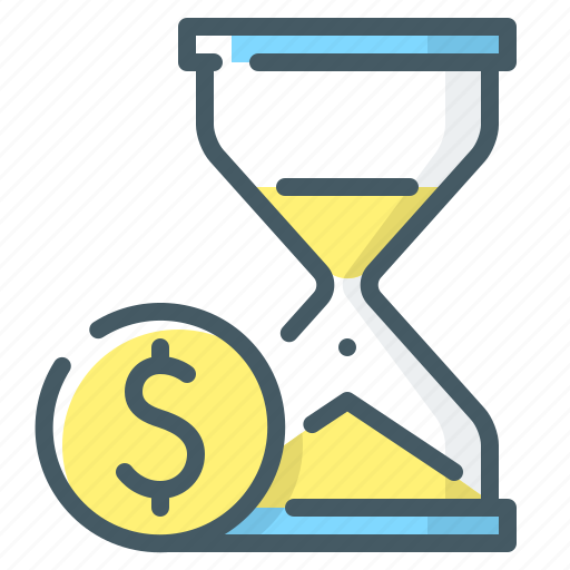 Hourglass, money, sandglass, time, time is money icon - Download on Iconfinder