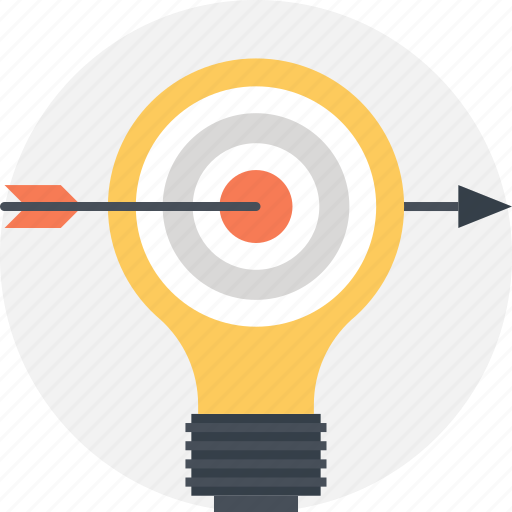 Bulb, goal, idea, light, marketing, success, target icon - Download on Iconfinder
