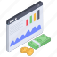 business analytics, financial data chart, financial statistics, investment report, online business report 