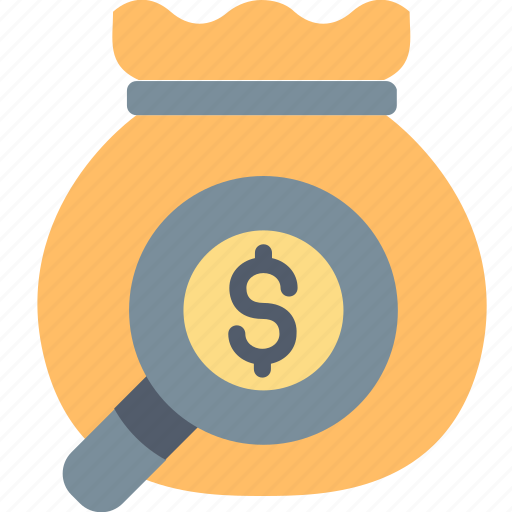 Investment, search, bag, finance, find, magnifier, money icon - Download on Iconfinder