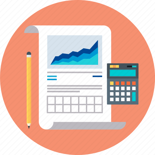Accounting, calculator, chart, invoice, pen, report, statistics icon - Download on Iconfinder