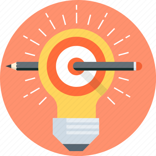 Creative, find, idea, lamp, pen, solution, target icon - Download on Iconfinder