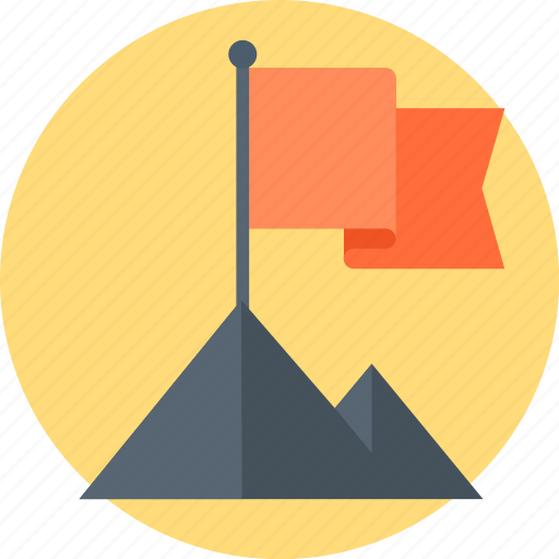 Flag, mountain, success, target icon - Download on Iconfinder
