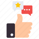 customer feedback, customer rating, customer review, thumbs up, like