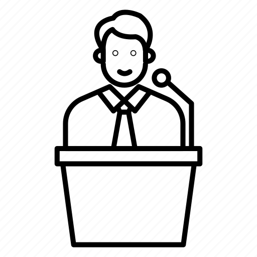 Business speech, business conference, business meeting, business lecture, man icon - Download on Iconfinder