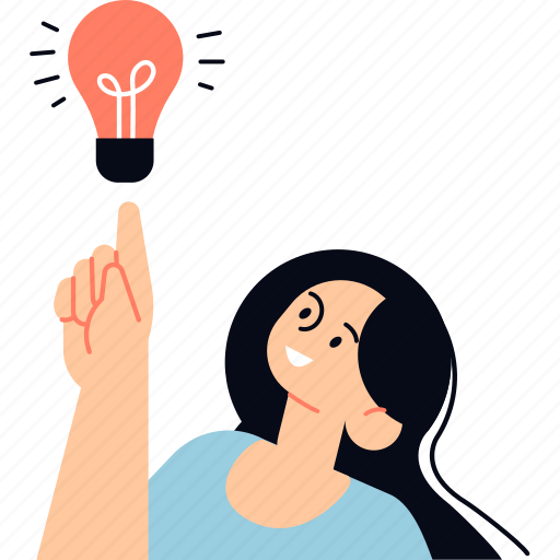 Idea, light bulb, brainstorming, start up, business, marketing, people illustration - Download on Iconfinder