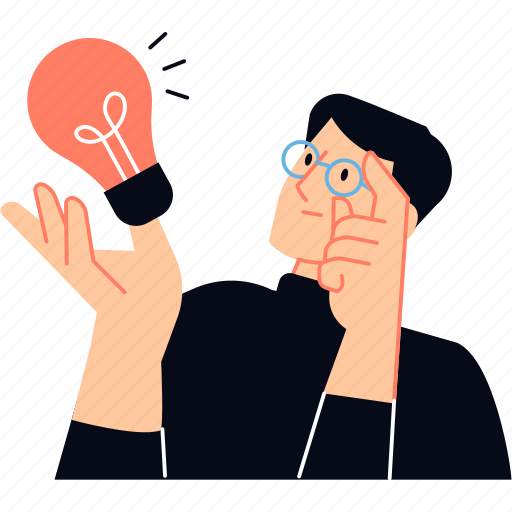 Idea, start up, creativity, innovation, development, light bulb, solution illustration - Download on Iconfinder