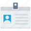 badge, card, document, id, identity, name, tag icon 