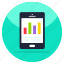 mobile business report, data analytics, online statistics, online infographic, business chart 
