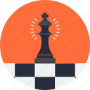 chess, figure, game, king, piece, plan, strategy