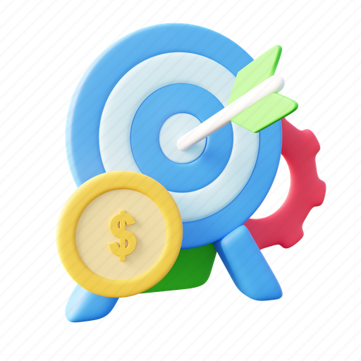 Target, goal, aim, focus, success, business, finance 3D illustration - Download on Iconfinder