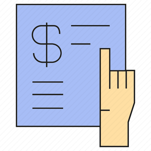 Check, document, finger, hand, payment icon - Download on Iconfinder