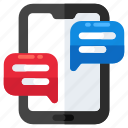 mobile chatting, mobile message, communication, conversation, discussion