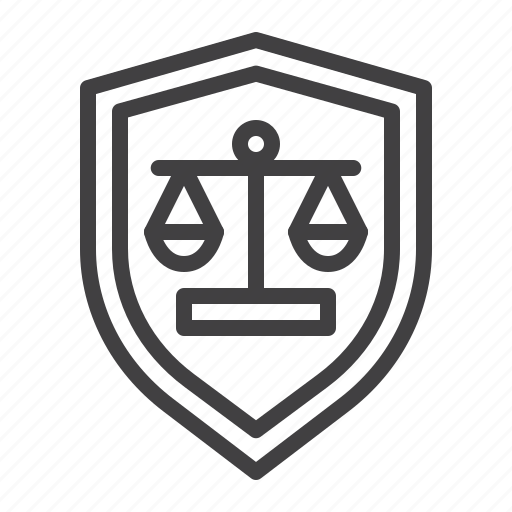 Law, shield, protection, justice icon - Download on Iconfinder