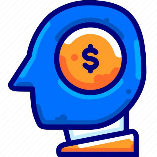 Bukeicon, coin, dollar, head, investment, mind, money icon - Download on Iconfinder
