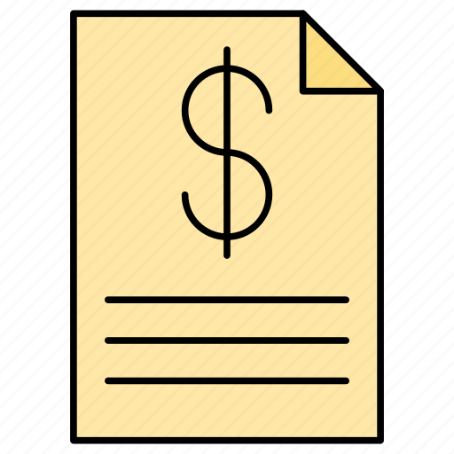 Bill, business, dollar, finance, finance sheet, invoice icon - Download on Iconfinder