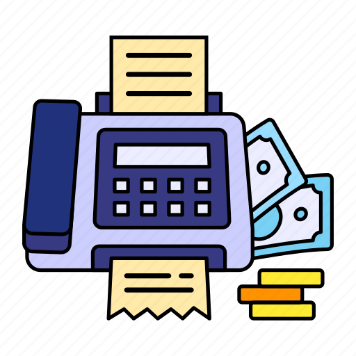 Facsimile, fax, fax machine, finance, receipt, telecopying, telefax icon - Download on Iconfinder