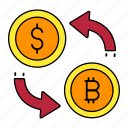 bitcoin, conversion, currency, currency converter, dollar, exchange, money