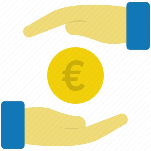 Finance, hand, money, investment, euro, salary, cash icon - Download on Iconfinder
