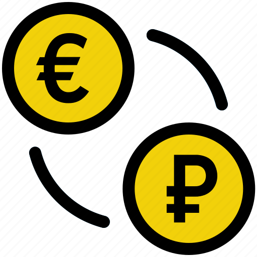 Money, exchange, currency, convert, euro, ruble, economy icon - Download on Iconfinder