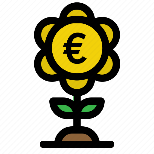 Money, plant, growth, investment, finance, business, euro icon - Download on Iconfinder