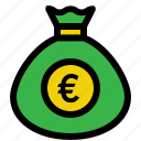 money, sack, bag, euro, currency, finance, business