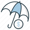 insurance, business, and, finance, minimal, umbrella, food