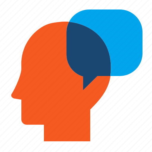 Head, message, speech bubble, thinking icon - Download on Iconfinder