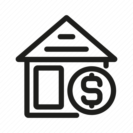 Business, dollar, financial, house, property, rent, sale icon - Download on Iconfinder